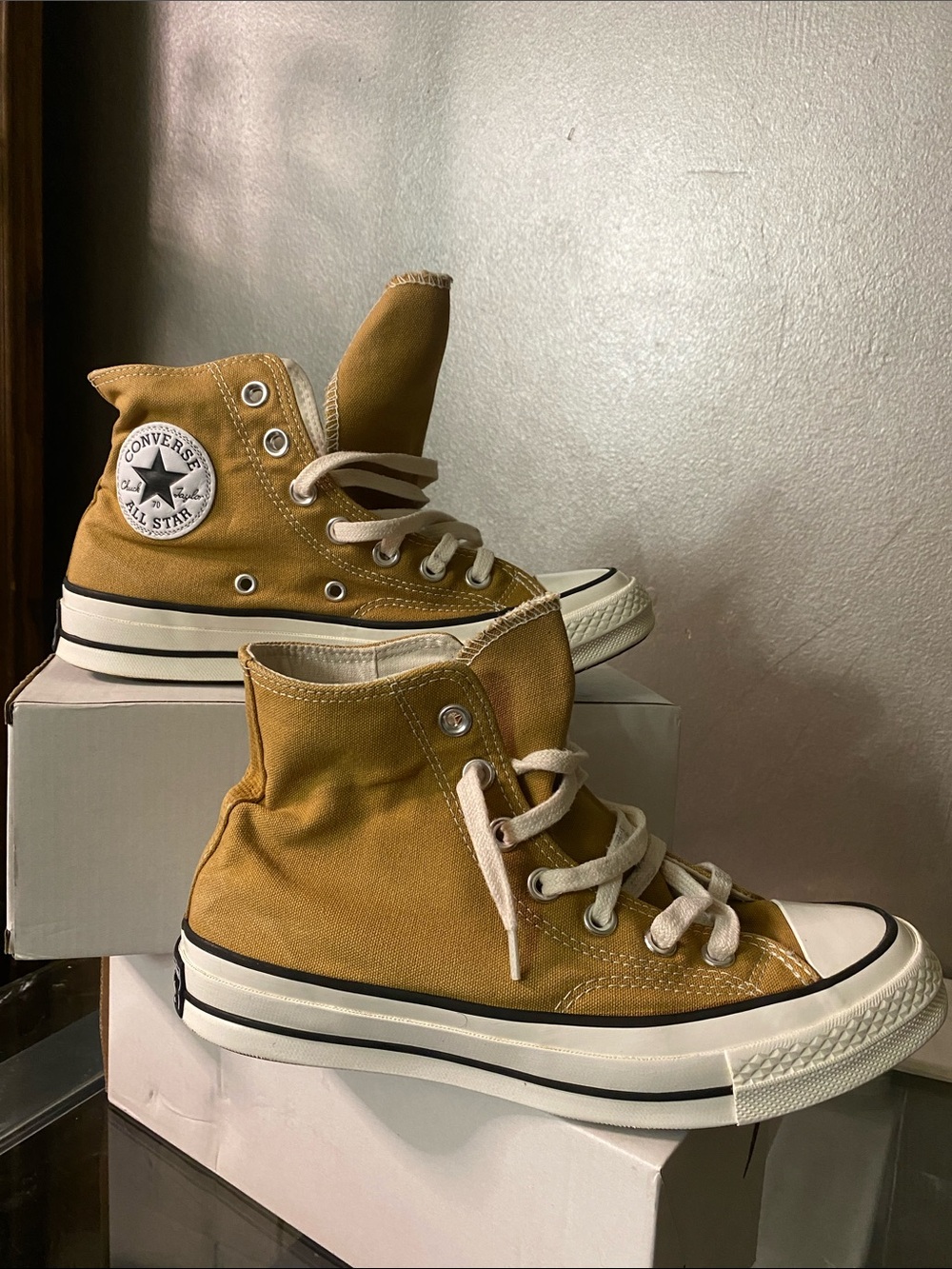 Converse Kids' Chuck Taylor All Star High Top Sneakers - Mustard Yellow